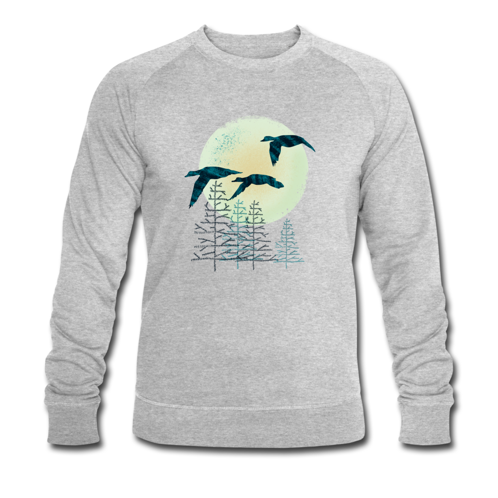 Männer Bio-Sweatshirt "Zugvögel" - Hinter dem Mond