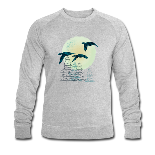 Männer Bio-Sweatshirt "Zugvögel" - Hinter dem Mond