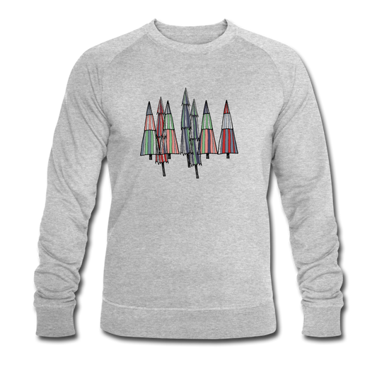 Männer Bio-Sweatshirt - "Kritzelkratzel-Weihnachtsbäume" - Hinter dem Mond