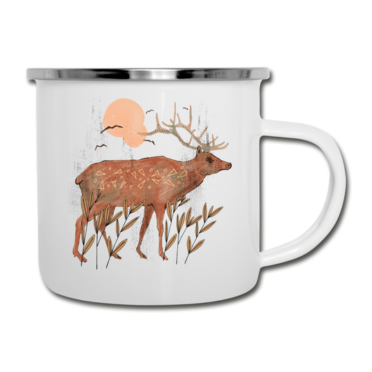 Emaille-Tasse - "Hirsch in Herbstfarben" - Hinter dem Mond