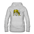 Frauen Hoodie "Reh in Olive" - Hinter dem Mond