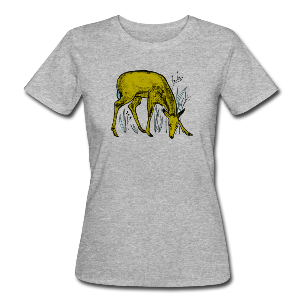 Frauen Bio-T-Shirt - "Reh in Olive" - Hinter dem Mond