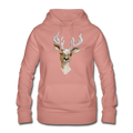 Frauen Hoodie - "Hirsch in Aquarell" - Hinter dem Mond