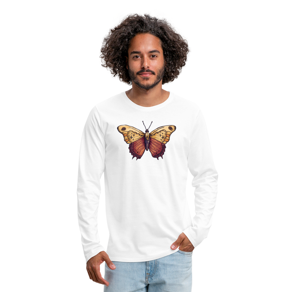 Männer Premium Langarmshirt - "Vintage Schmetterling" - Hinter dem Mond