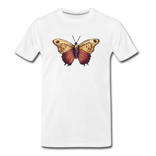 Männer Premium Bio T-Shirt -  "Vintage Schmetterling" - Hinter dem Mond