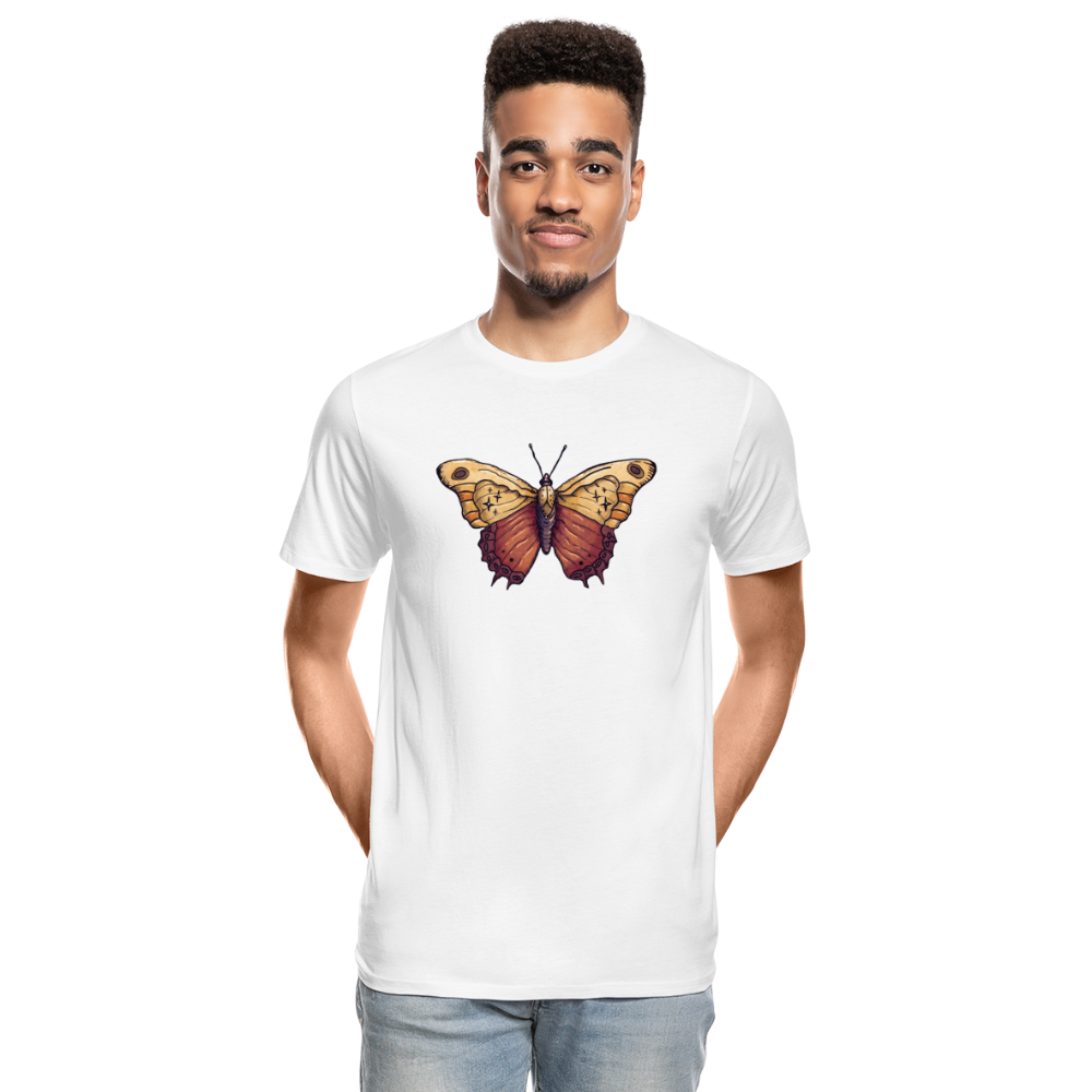 Männer Premium Bio T-Shirt -  "Vintage Schmetterling" - Hinter dem Mond