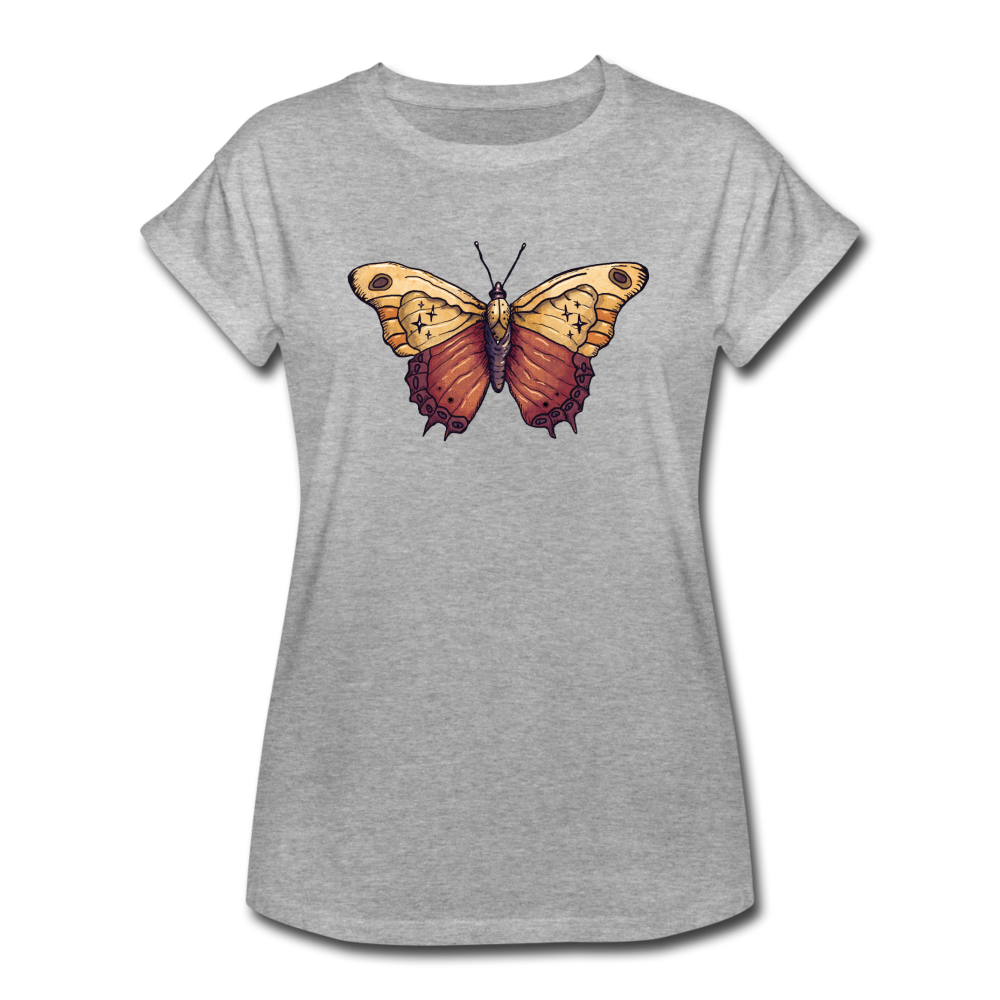 Frauen Oversize T-Shirt - "Vintage Schmetterling" - Hinter dem Mond