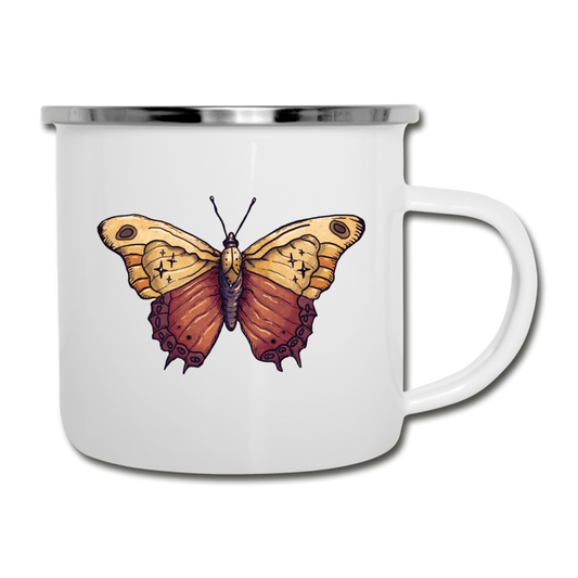 Emaille-Tasse "Vintage Schmetterling" - Hinter dem Mond