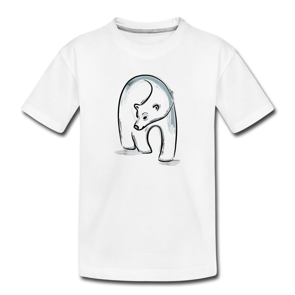 Kinder Premium Bio T-Shirt - "Eisbär in Tusche" - Hinter dem Mond