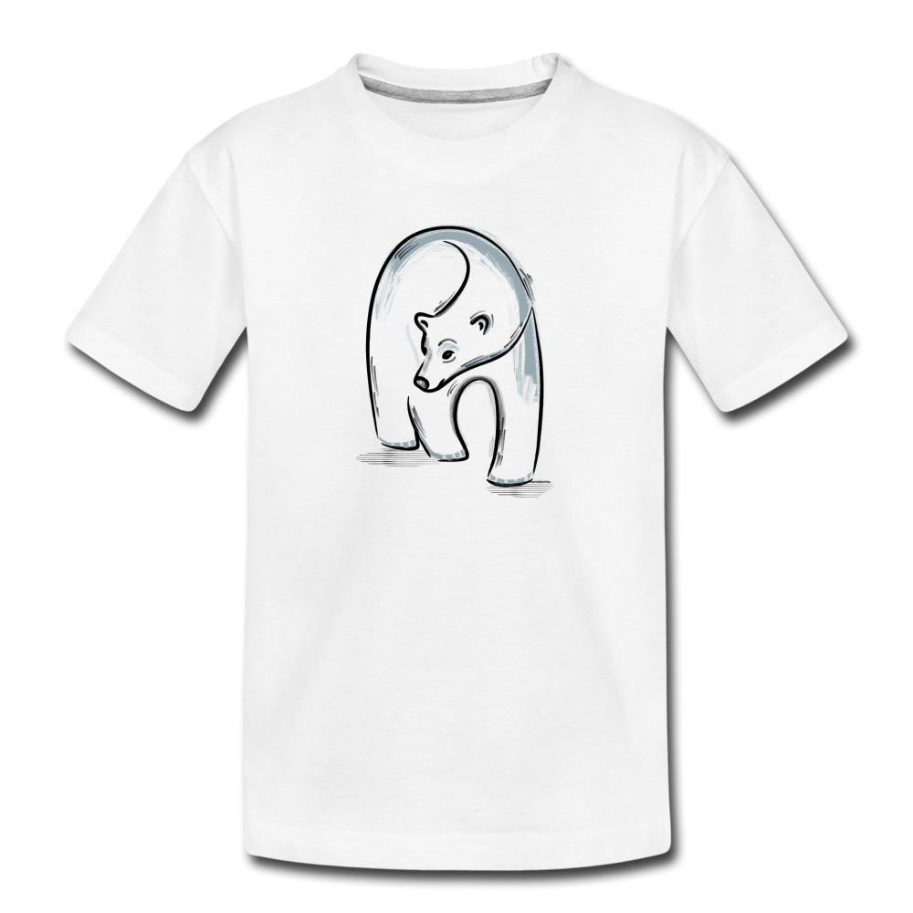 Teenager Premium Bio T-Shirt - "Eisbär in Tusche" - Hinter dem Mond