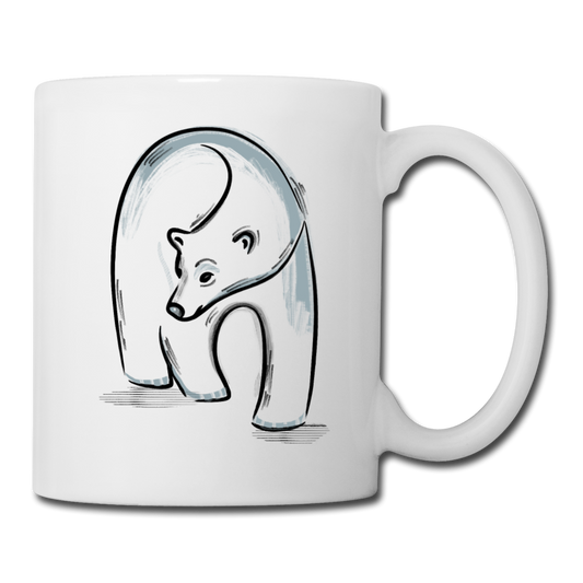 Tasse "Eisbär in Tusche" - Hinter dem Mond
