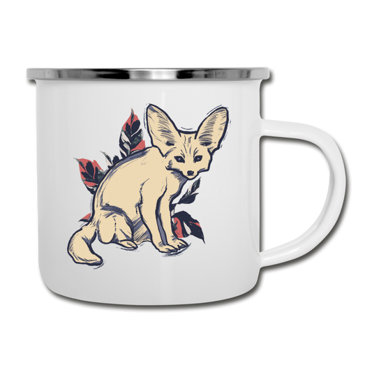 Emaille-Tasse - "Vintage Wüstenfuchs" - Hinter dem Mond