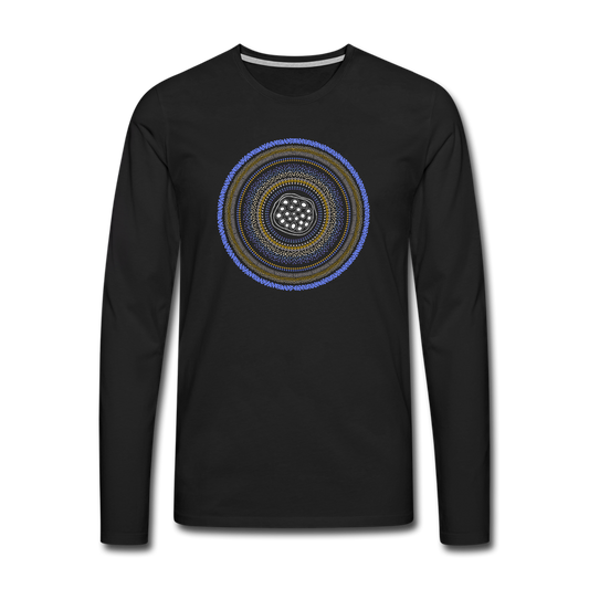 Männer Premium Langarmshirt - "Sealife Mandala" - Hinter dem Mond