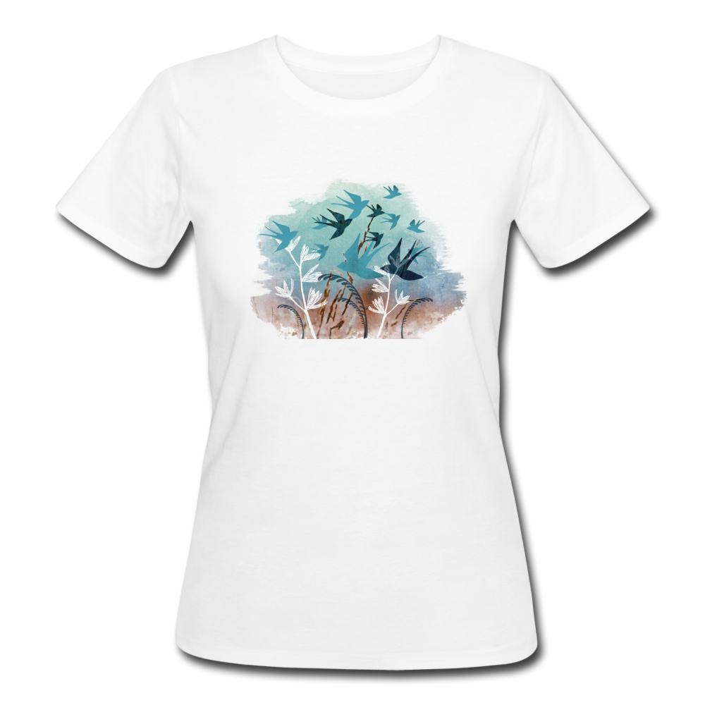 Frauen Bio-T-Shirt - "Schwalbensommer" - Hinter dem Mond