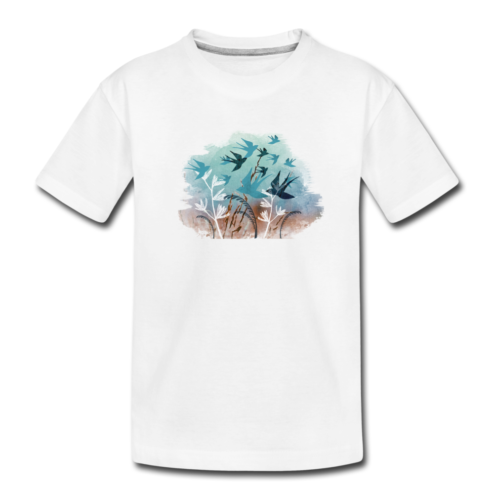 Teenager Premium Bio T-Shirt - "Schwalbensommer" - Hinter dem Mond