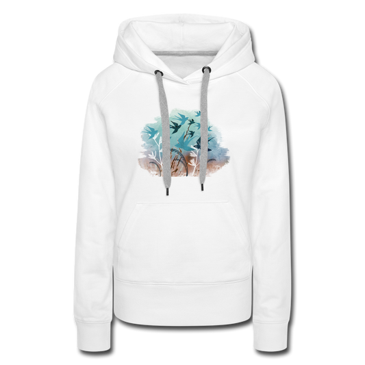 Frauen Premium Hoodie - "Schwalbensommer" - Hinter dem Mond