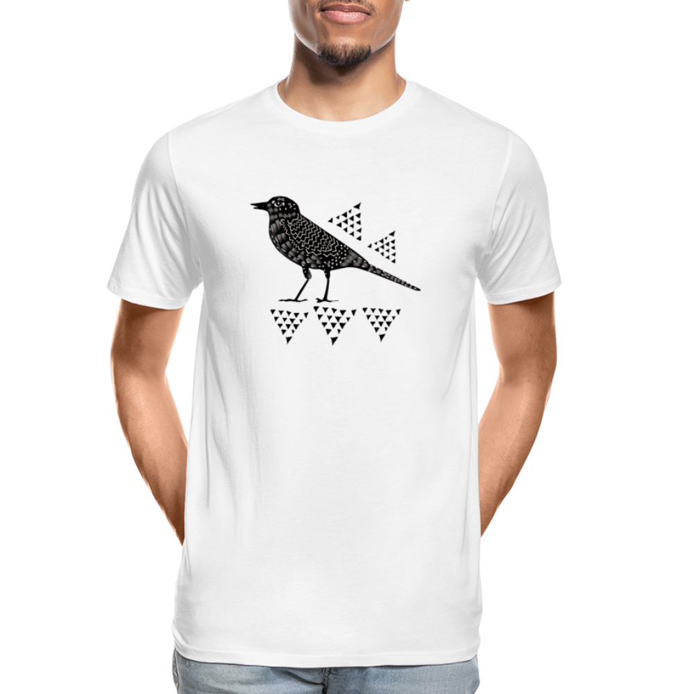 Männer Premium Bio T-Shirt "Triangel-Vogel" - Hinter dem Mond