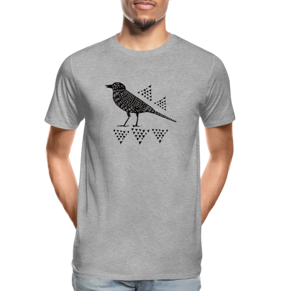 Männer Premium Bio T-Shirt "Triangel-Vogel" - Hinter dem Mond