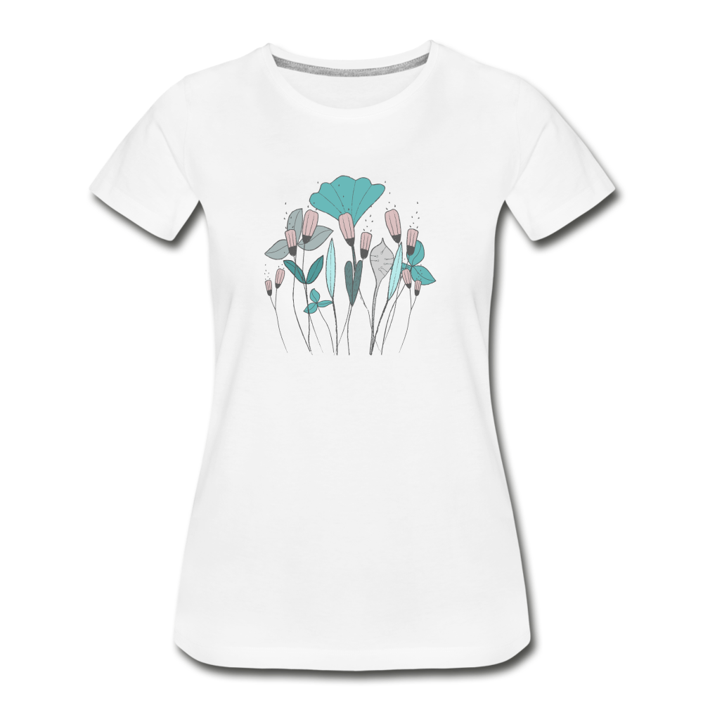 Frauen Premium Bio T-Shirt - "Frühlingswiese" - Hinter dem Mond