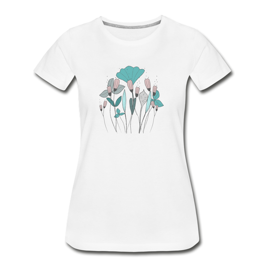Frauen Premium Bio T-Shirt - "Frühlingswiese" - Hinter dem Mond