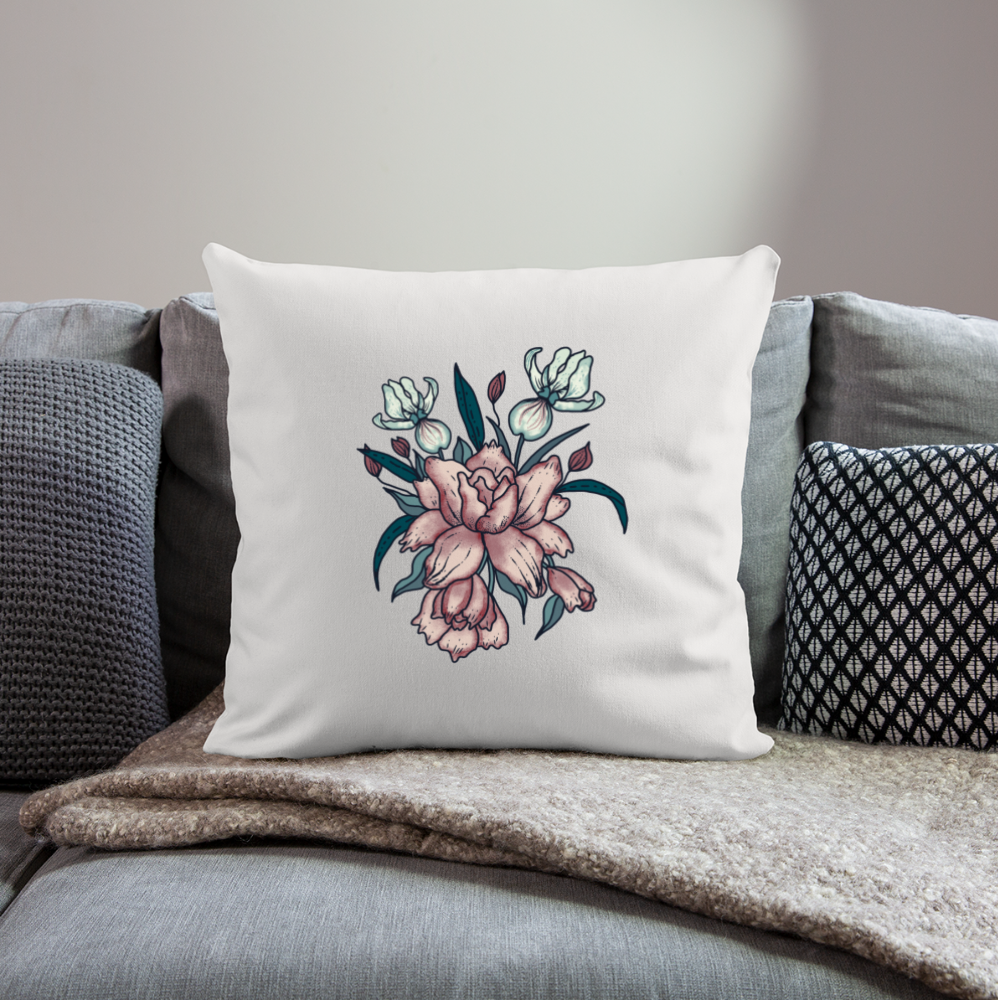 Sofakissen mit Füllung 44 x 44 cm - "Vintage-Orchideen" - Hinter dem Mond