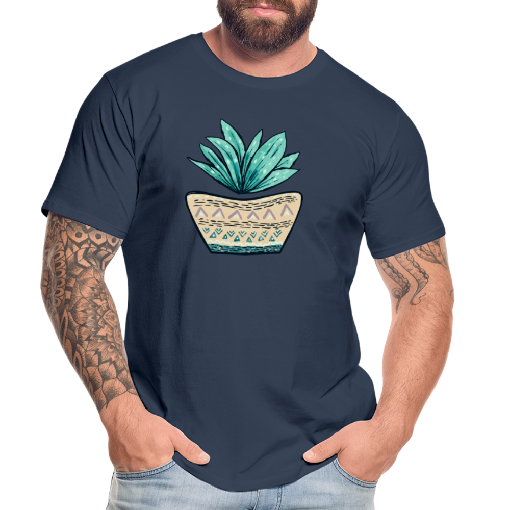 Männer Premium Bio T-Shirt - Aloe Vera - Hinter dem Mond