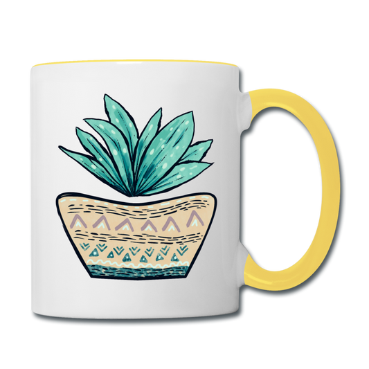 Tasse zweifarbig - Aloe Vera - Hinter dem Mond