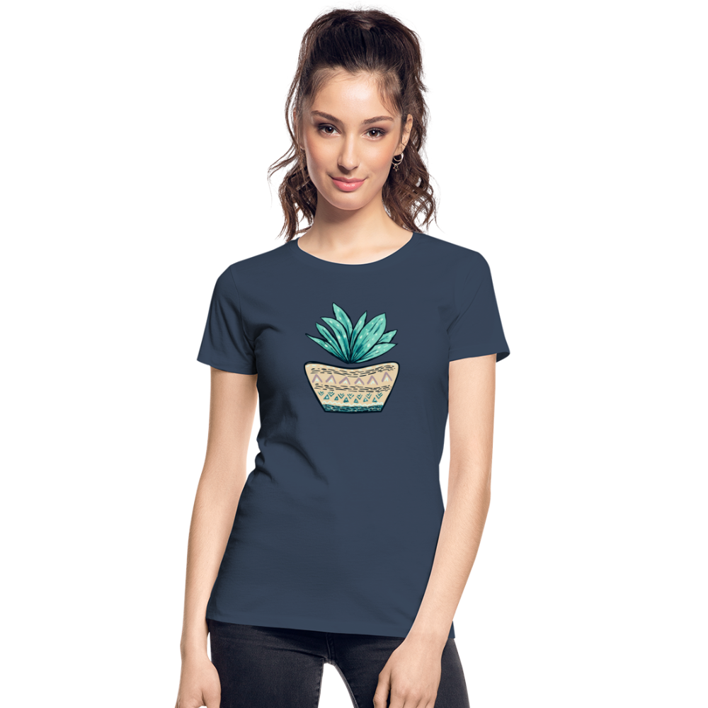 Frauen Premium Bio T-Shirt - Aloe Vera - Hinter dem Mond