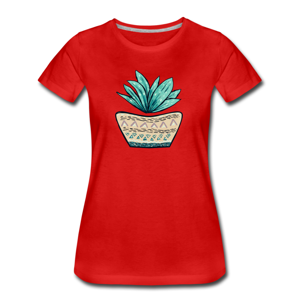 Frauen Premium Bio T-Shirt - Aloe Vera - Hinter dem Mond
