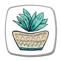 Viereckiger Kühlschrankmagnet - Aloe Vera - Hinter dem Mond