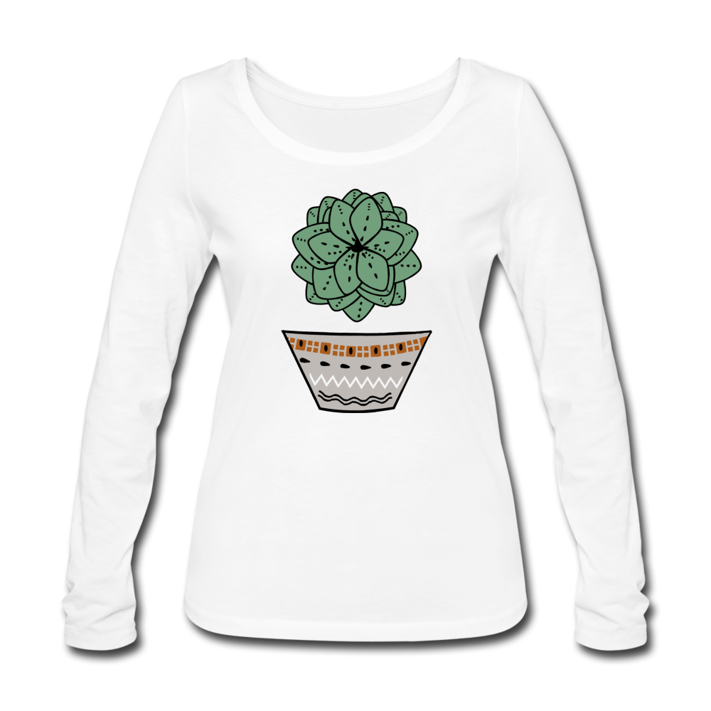 Women's Organic Longsleeve Shirt- "Sukkulent" - Hinter dem Mond