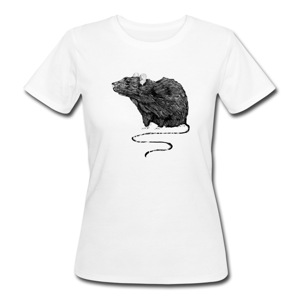 Women's Organic T-Shirt - "Schwarze Ratte" - Weiß