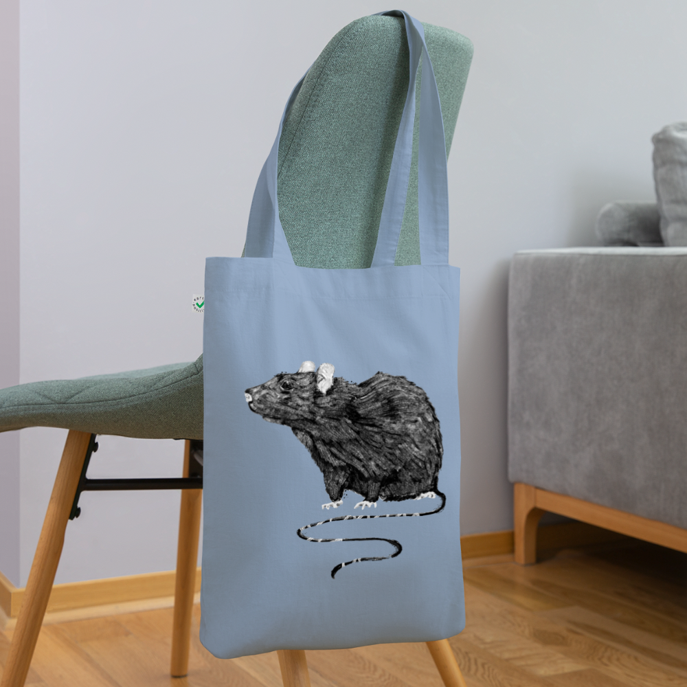 EarthPositive Tote Bag - "Schwarze Ratte" - Blaugrau