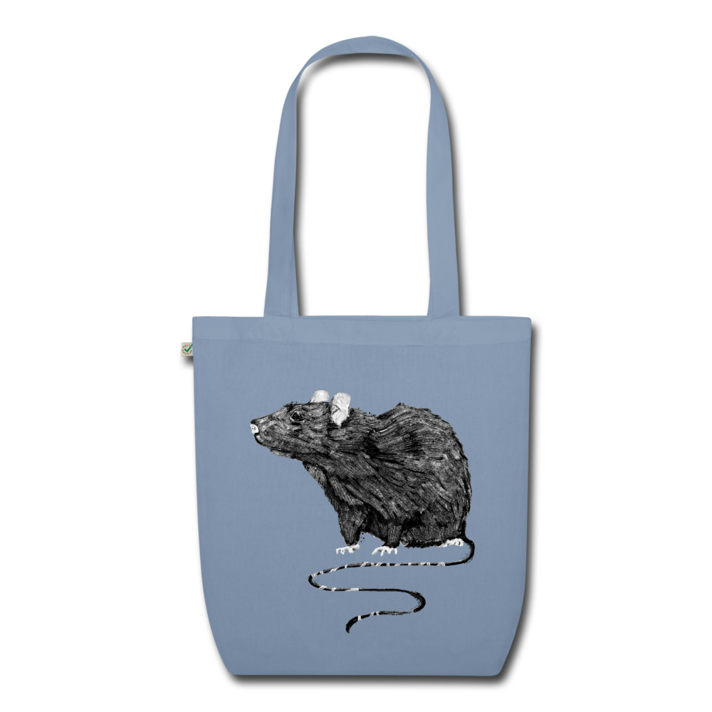 EarthPositive Tote Bag - "Schwarze Ratte" - Blaugrau