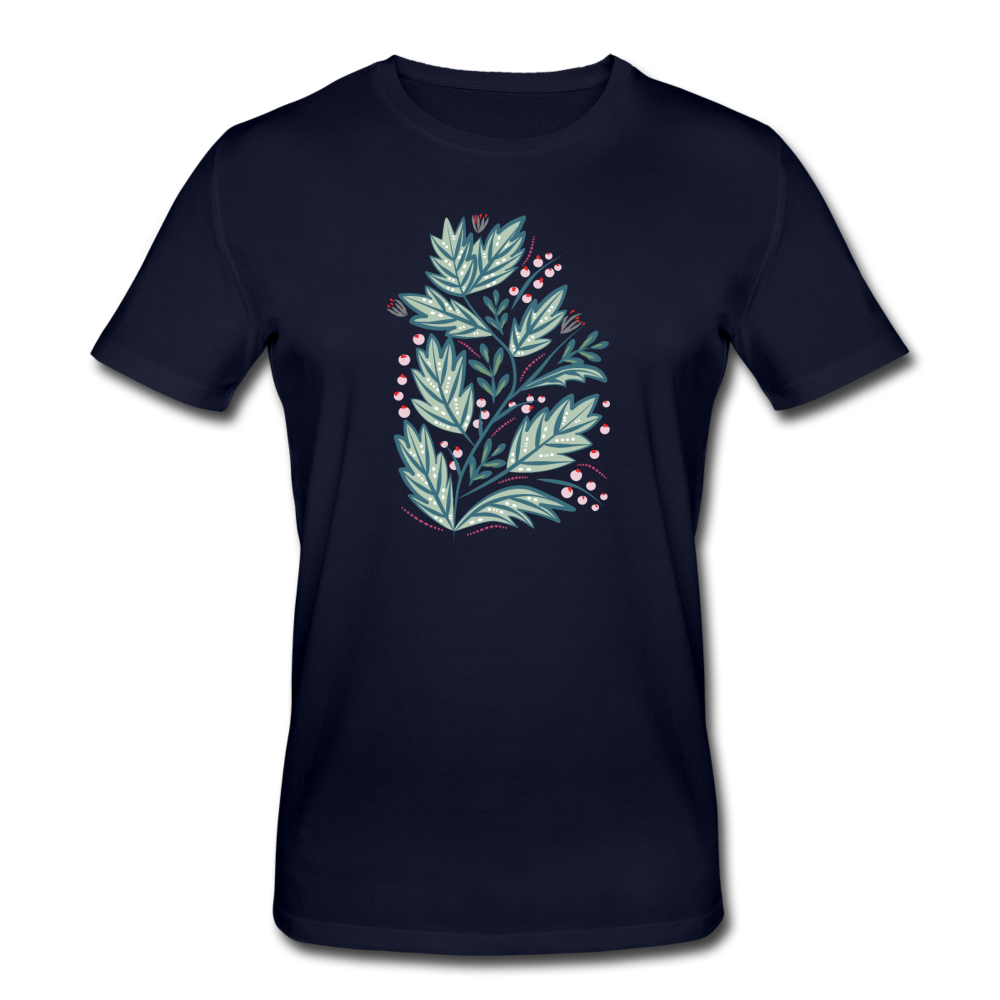 Men's Organic T-Shirt - "Frühling Floral" - Navy