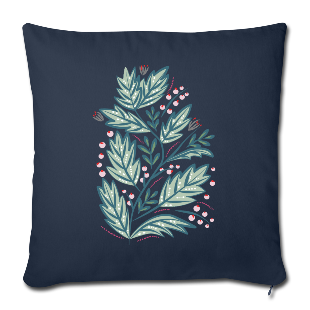 Sofa pillow with filling 45cm x 45cm - "Frühling Floral" - Navy