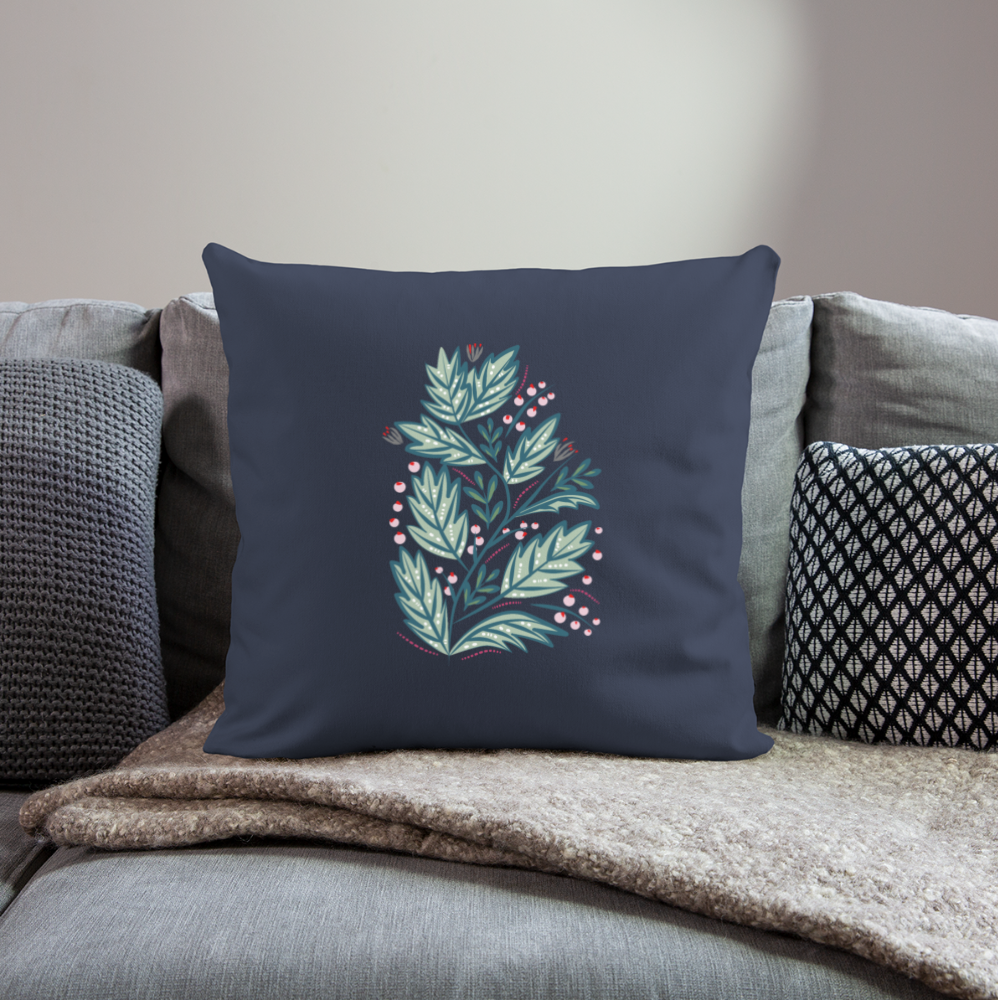 Sofa pillow with filling 45cm x 45cm - "Frühling Floral" - Navy