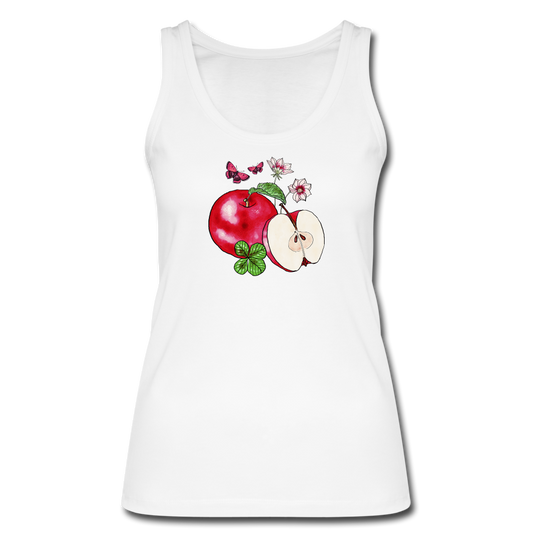 Frauen Bio Tank Top - “Cottagecore Äpfel” - Weiß