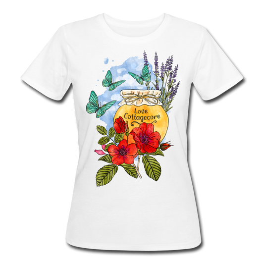 Frauen Bio-T-Shirt - Cottagecore Honey in the sky - Weiß