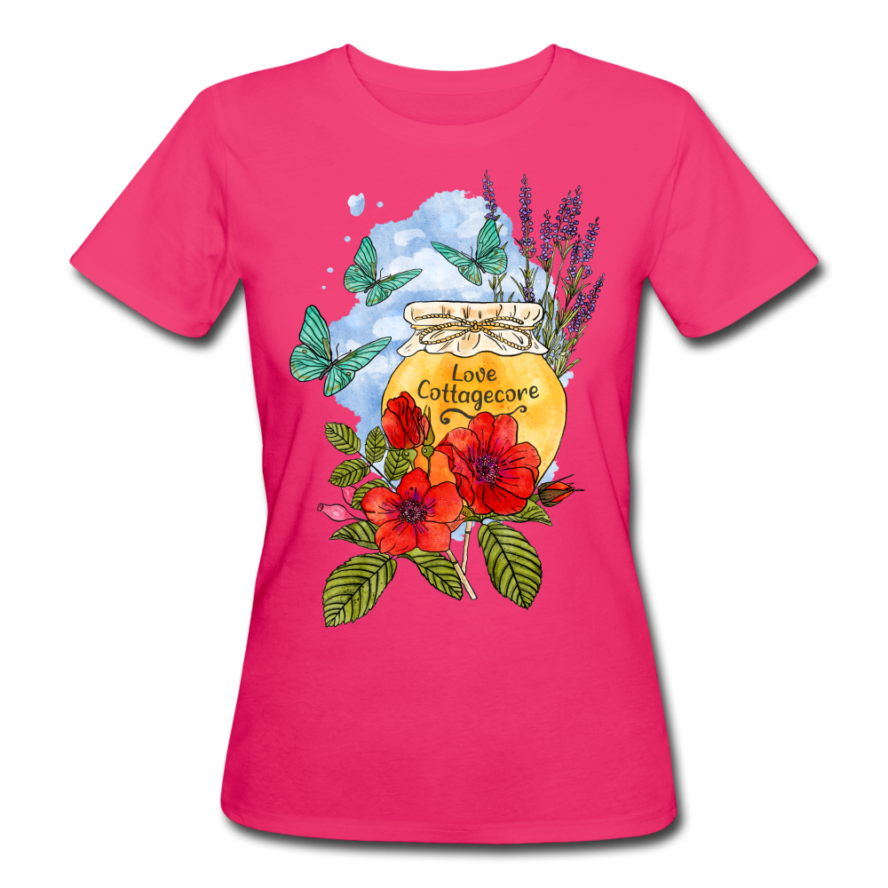 Frauen Bio-T-Shirt - Cottagecore Honey in the sky - Neon Pink
