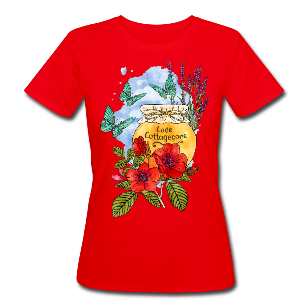 Frauen Bio-T-Shirt - Cottagecore Honey in the sky - Rot