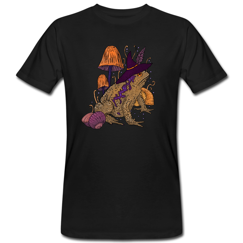 Männer Bio-T-Shirt - “Goblincore Kröte“ - Schwarz