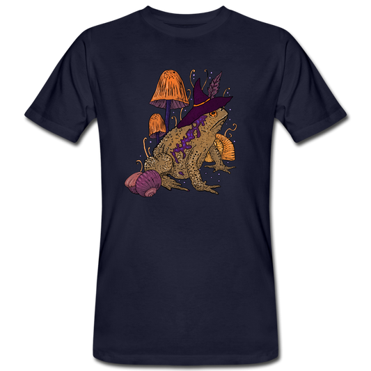 Männer Bio-T-Shirt - “Goblincore Kröte“ - Navy