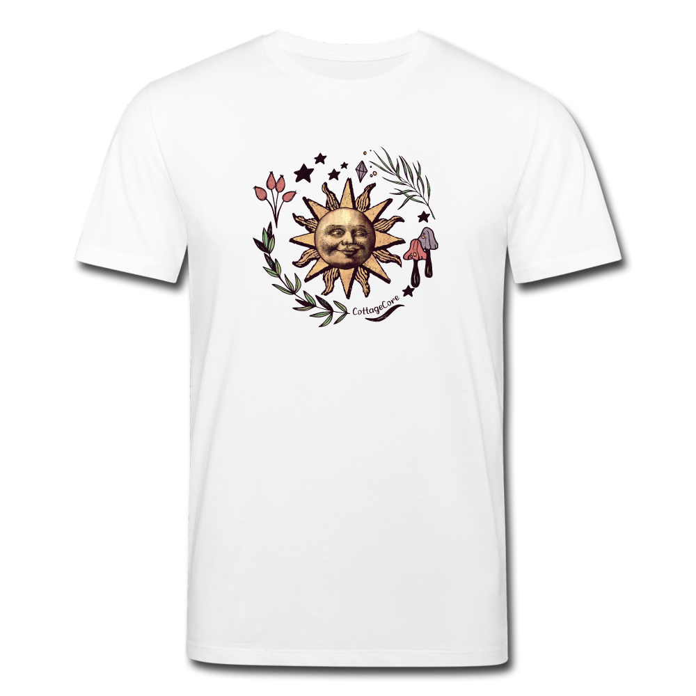 Männer Bio-T-Shirt "“Cottagecore_Die Sonne lacht” - Weiß