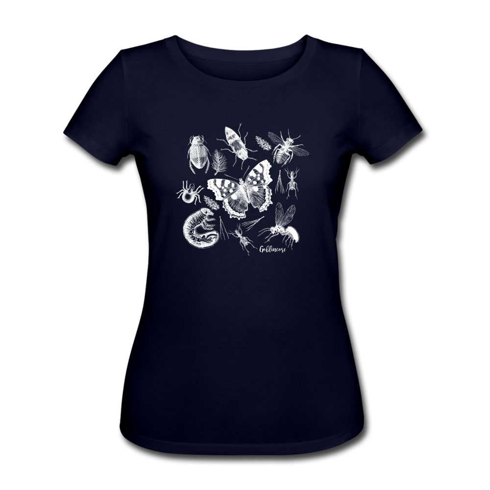 Frauen Bio-T-Shirt - "Goblincore_Insektenfreunde" - Navy