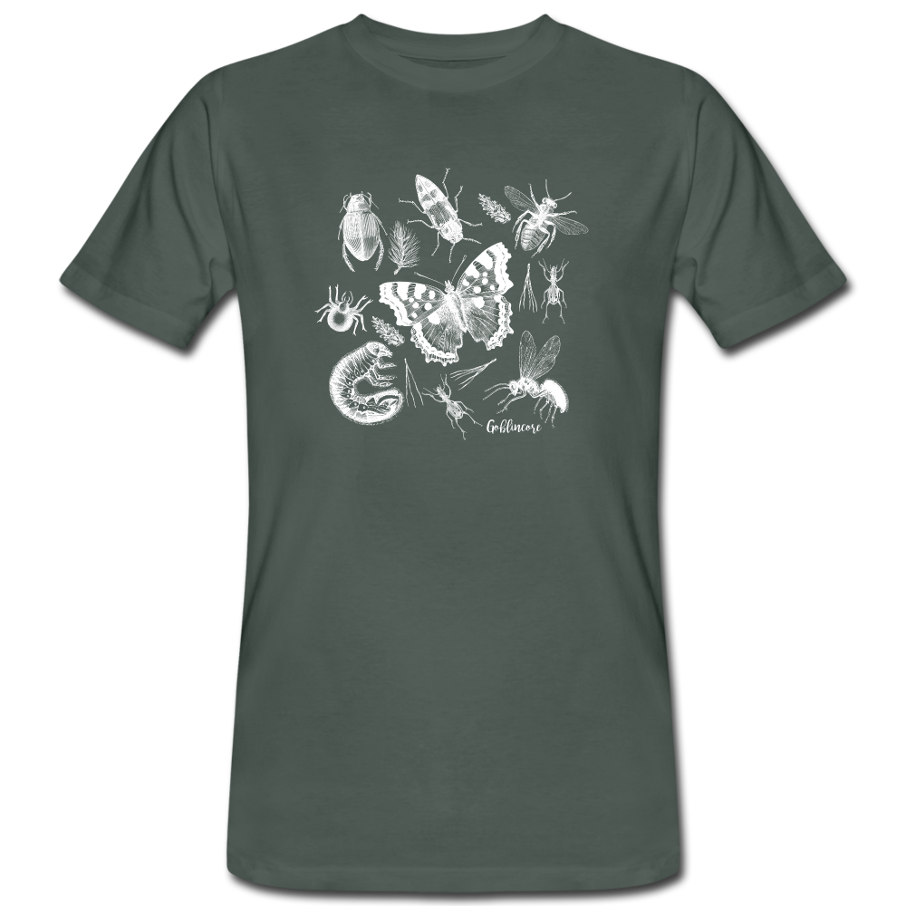Männer Bio-T-Shirt - "Goblincore_Insektenfreunde" - Graugrün