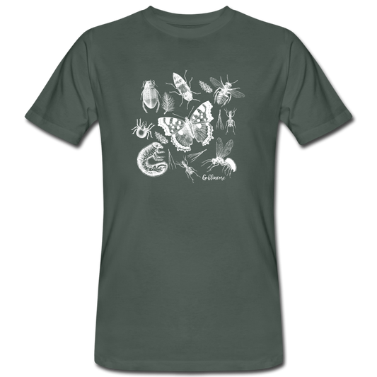 Männer Bio-T-Shirt - "Goblincore_Insektenfreunde" - Graugrün