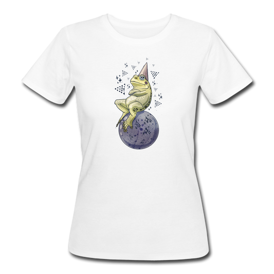 Frauen Bio-T-Shirt - "Magic Frog" - Weiß