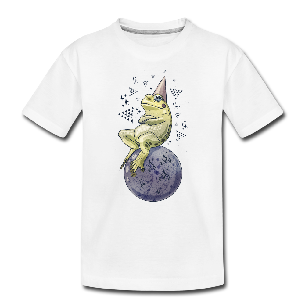 Teenager Premium T-Shirt - "Magic Frog" - Weiß