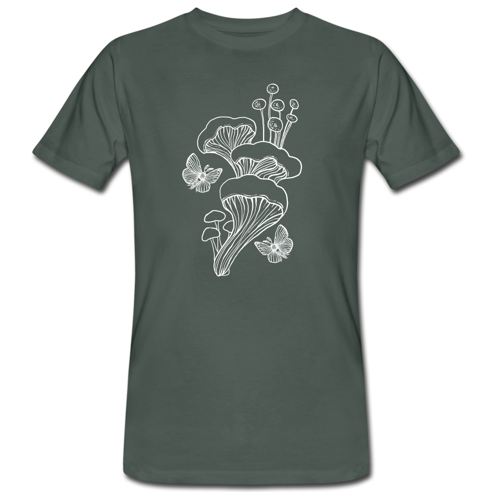 Männer Bio-T-Shirt - “Goblincore_Tanz der Motten” - Graugrün